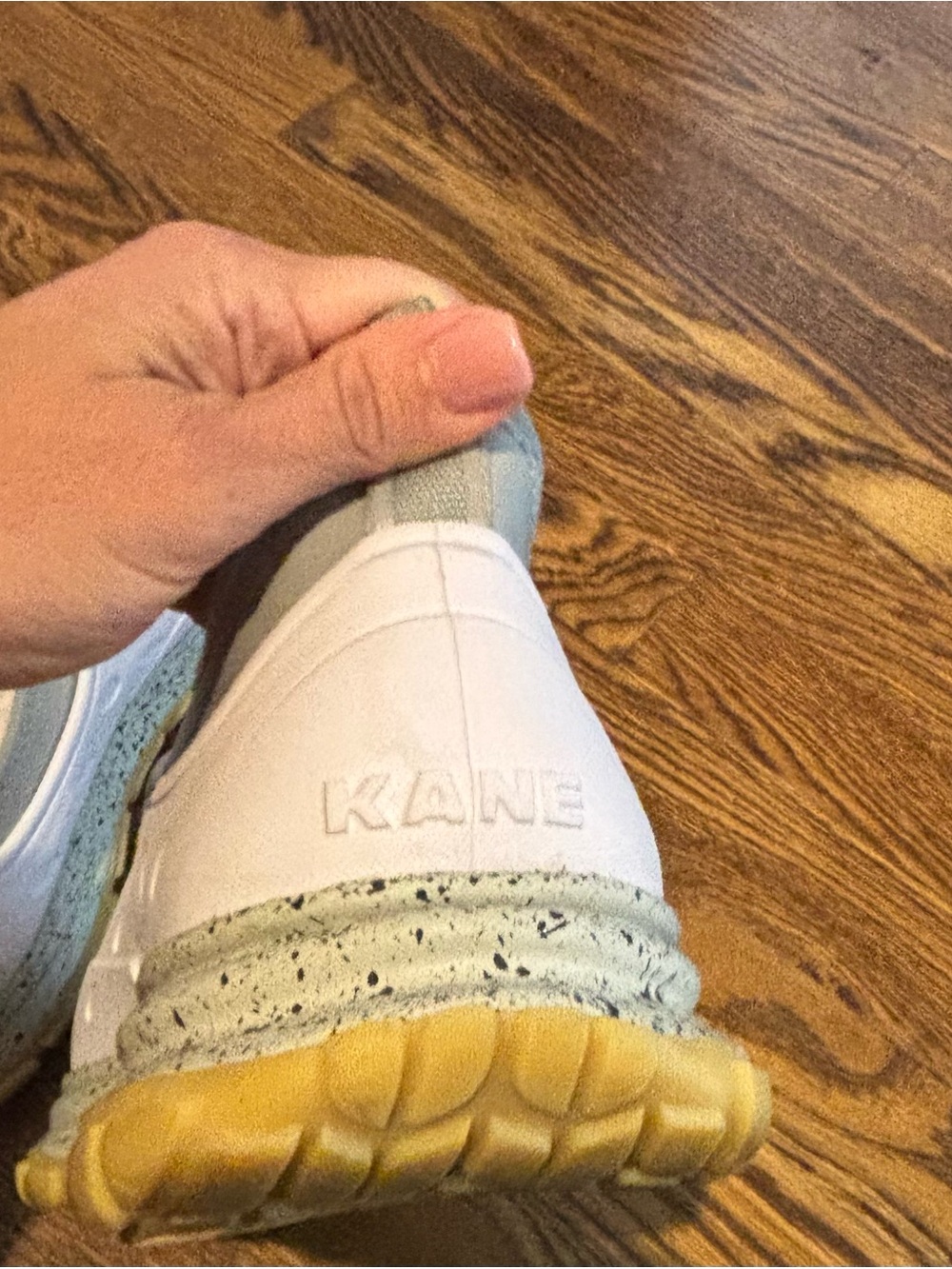 KANE Men's White and Mint Green Sneakers - Lightweight Casual Trainers